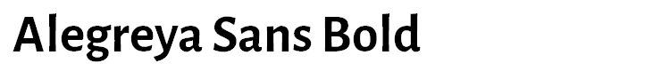 Alegreya Sans Bold