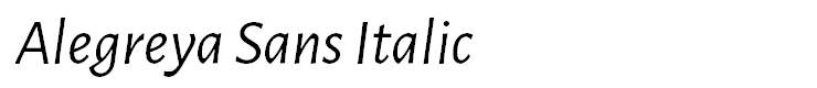 Alegreya Sans Italic