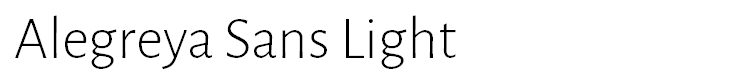 Alegreya Sans Light