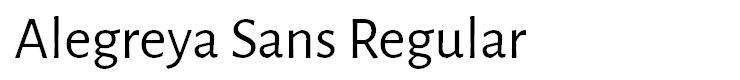 Alegreya Sans Regular