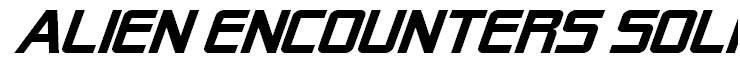 Alien Encounters Solid Italic