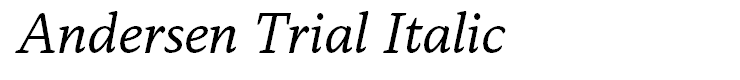 Andersen Trial Italic