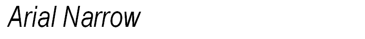 Arial Narrow