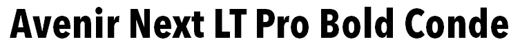 Avenir Next LT Pro Bold Condensed