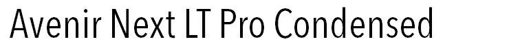 Avenir Next LT Pro Condensed