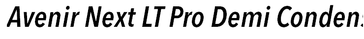 Avenir Next LT Pro Demi Condensed Italic