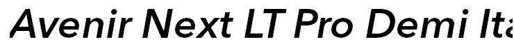 Avenir Next LT Pro Demi Italic