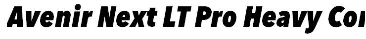 Avenir Next LT Pro Heavy Condensed Italic