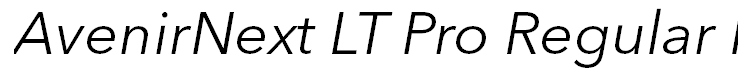 AvenirNext LT Pro Regular Italic