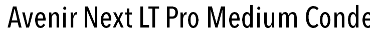 Avenir Next LT Pro Medium Condensed
