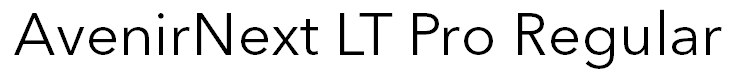 AvenirNext LT Pro Regular Regular