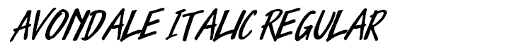 Avondale Italic Regular