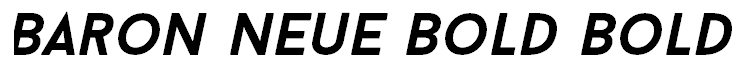 Baron Neue Bold Bold Italic