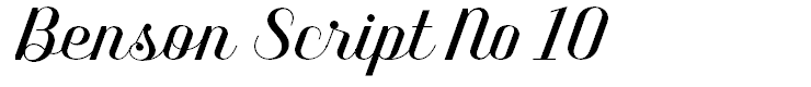 Benson Script No 10