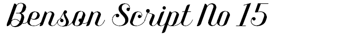Benson Script No 15