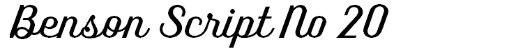 Benson Script No 20
