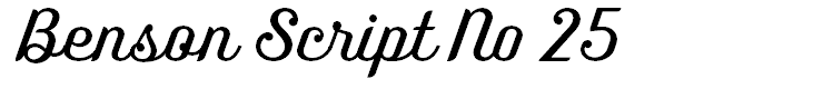 Benson Script No 25