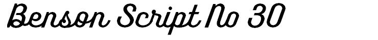 Benson Script No 30