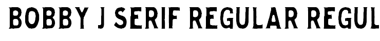 Bobby J Serif Regular Regular