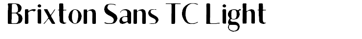 Brixton Sans TC Light