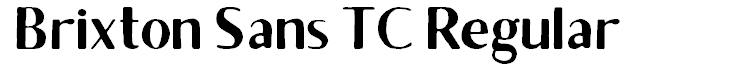 Brixton Sans TC Regular