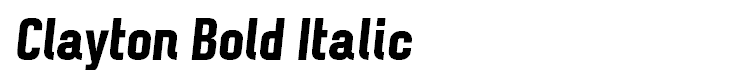 Clayton Bold Italic