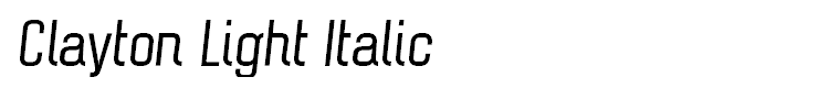 Clayton Light Italic