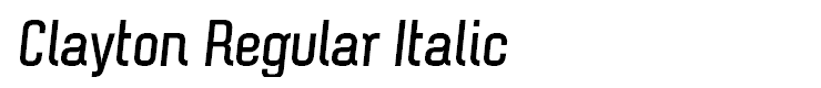 Clayton Regular Italic