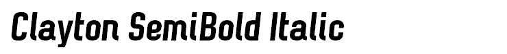 Clayton SemiBold Italic