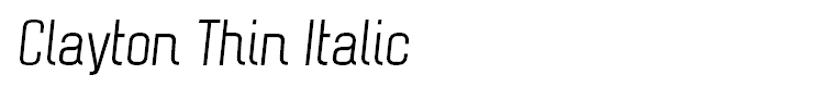 Clayton Thin Italic