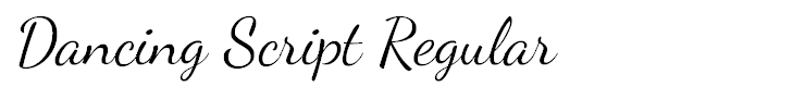 Dancing Script Regular