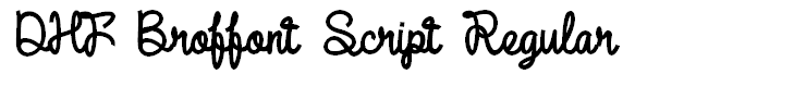 DHF Broffont Script Regular