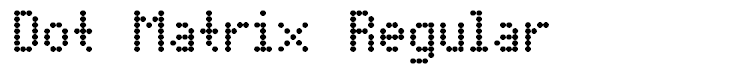 Dot Matrix Regular