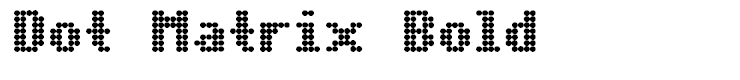 Dot Matrix Bold
