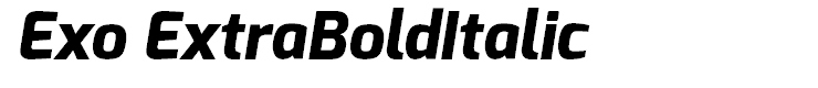 Exo ExtraBoldItalic