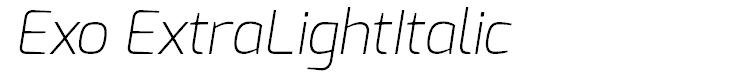 Exo ExtraLightItalic