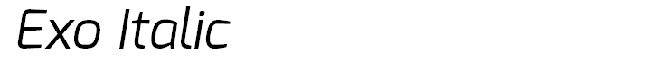 Exo Italic