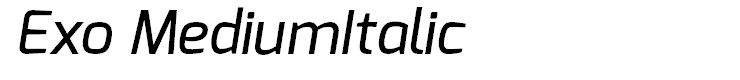 Exo MediumItalic
