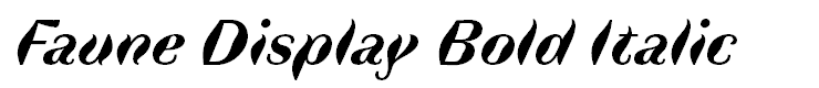 Faune Display Bold Italic