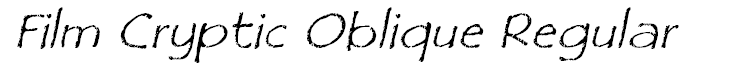 Film Cryptic Oblique Regular