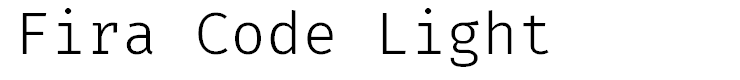 Fira Code Light