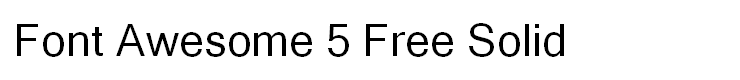 Font Awesome 5 Free Solid