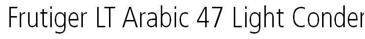 Frutiger LT Arabic 47 Light Condensed