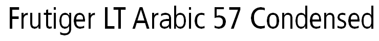 Frutiger LT Arabic 57 Condensed