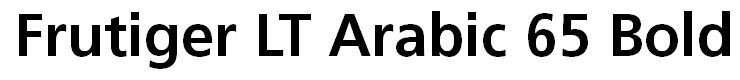Frutiger LT Arabic 65 Bold