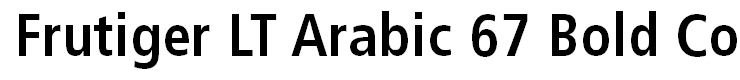 Frutiger LT Arabic 67 Bold Condensed