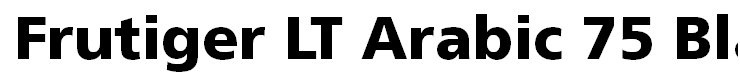 Frutiger LT Arabic 75 Black