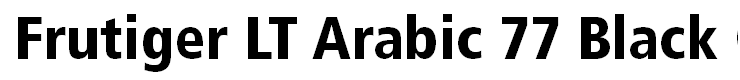 Frutiger LT Arabic 77 Black Condensed