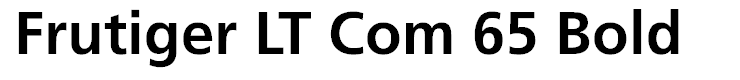 Frutiger LT Com 65 Bold