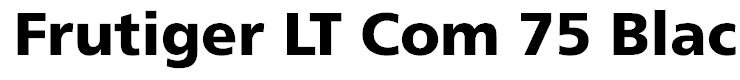 Frutiger LT Com 75 Black